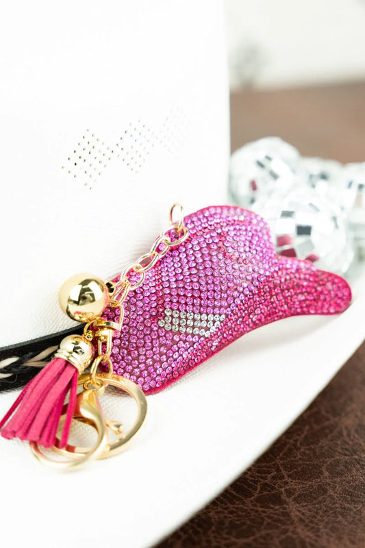 CRYSTAL ENCRUSTED KEYCHAIN