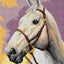 Gobelin canvas for halfstitch without yarn White horse 3373J