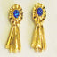 The Finishing Touch - Blue Ribbon Earrings