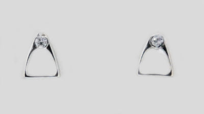 The Finishing Touch - Mini Stirrup with Czech Crystal Stone