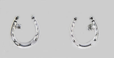 The Finishing Touch - Horseshoe with Imitation Stone Earrings