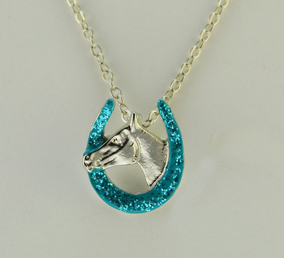 The Finishing Touch - Glitter Horseshoe Necklace