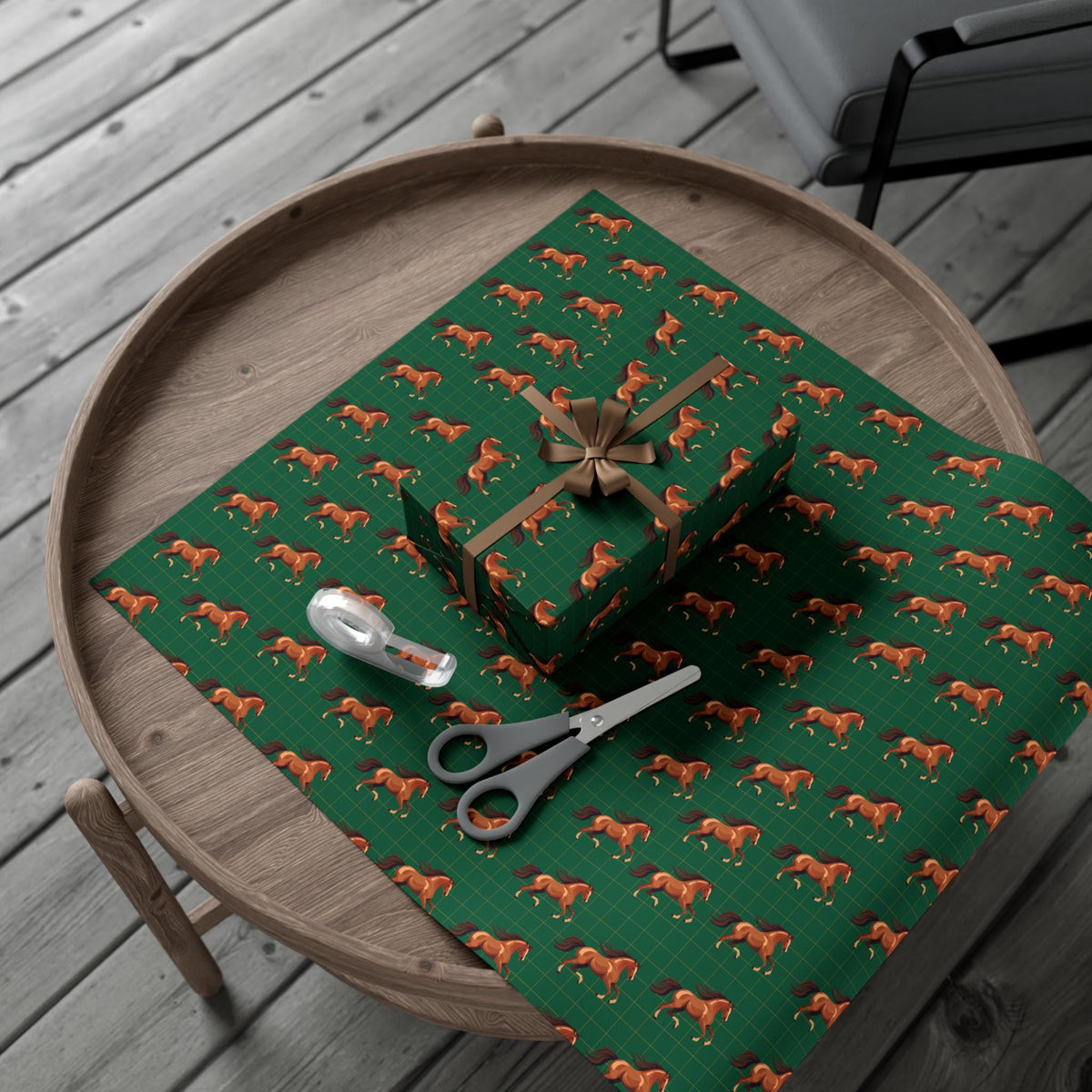 Elegant Horses Pattern Wrapping Paper
