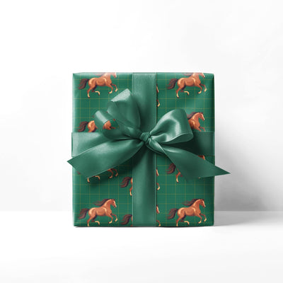 Elegant Horses Pattern Wrapping Paper