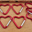 Red Heart Carabiner Keychain