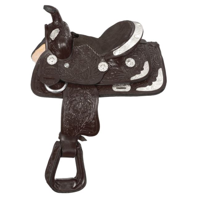King Series Carved Silver Show Saddle 8"