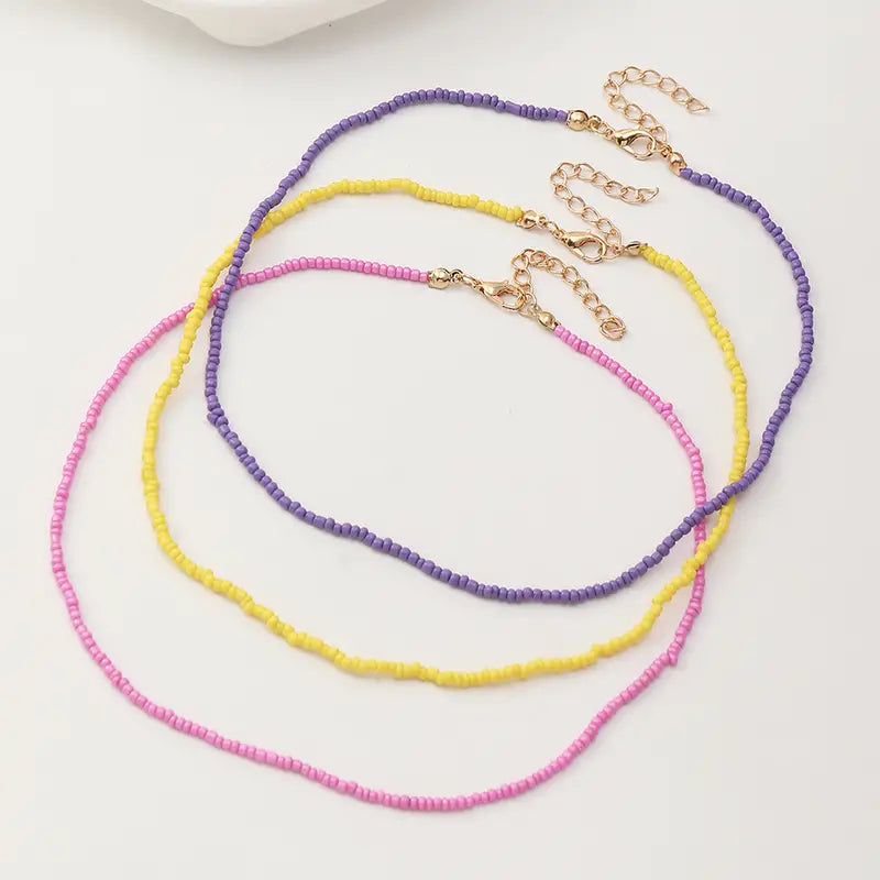 Colorful Beaded Necklaces (Multiple Colors Available)