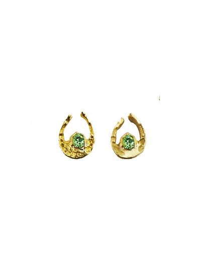 The Finishing Touch - Mini Stone Horseshoe Earring
