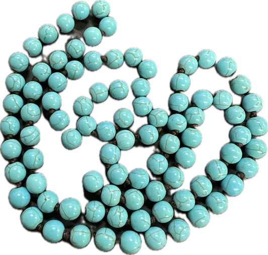 32" STRAND OF 1/8' TURQUOISE BEADS