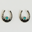 The Finishing Touch - Horseshoe with Imitation Stone Earrings