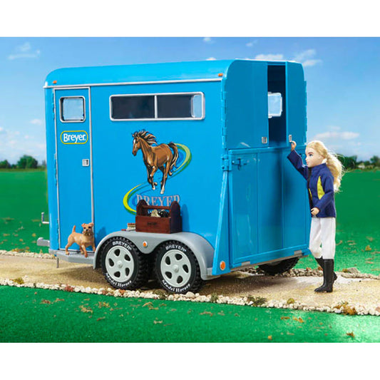 Breyer Traditional Two-Horse Trailer Blue