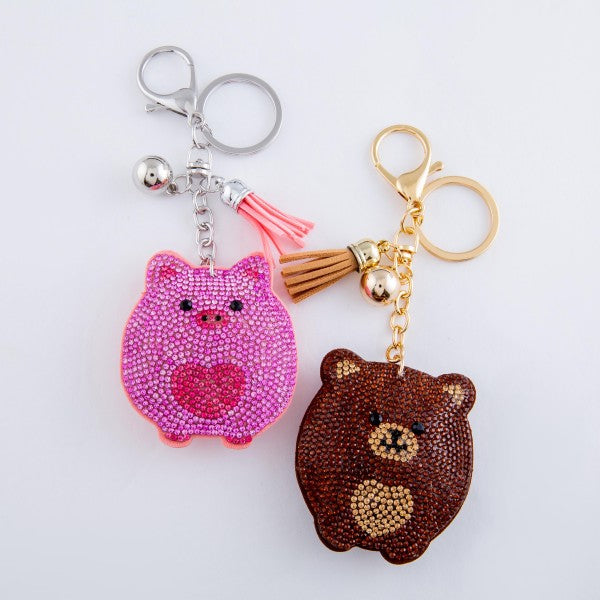 RHINESTONE KEY CHAIN