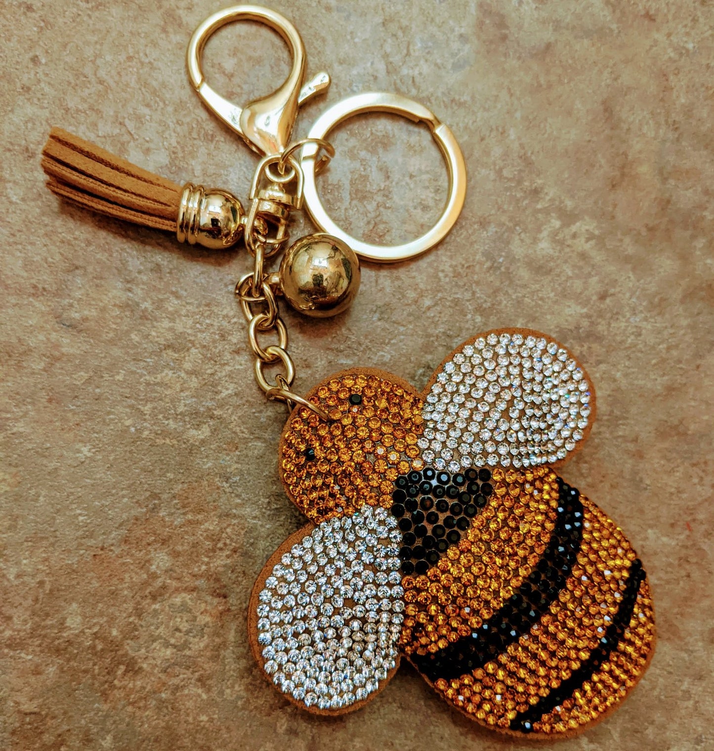 RHINESTONE KEY CHAIN