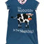 Lazy One Moooody In The Morning Women's Cow V-neck Nightshirt (C)