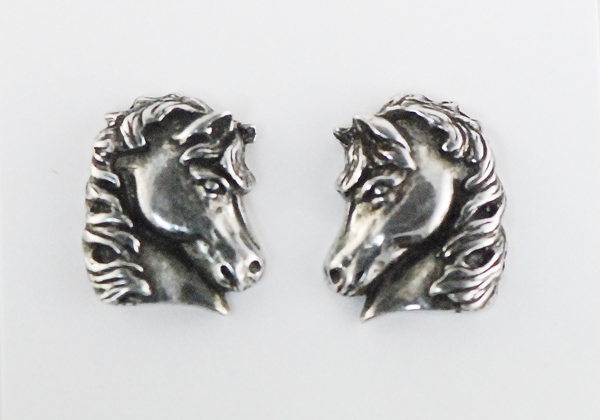 HORSE HEAD SILVER EARRINGS HER1470