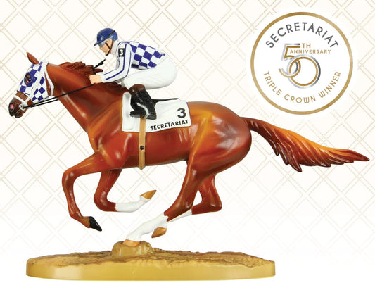 Breyer Secretariat | 50th Anniversary Figurine with Jockey 97450