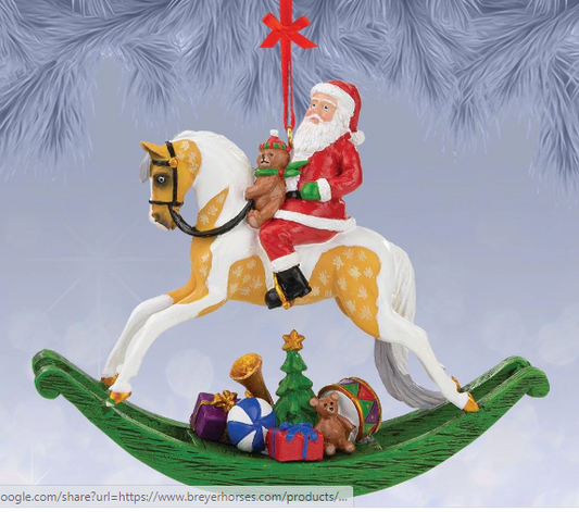 Breyer Rocking Horse Santa Ornament