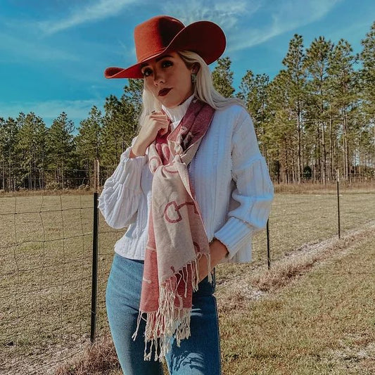 AWST INT'L "LILA" SNAFFLE BIT PASHMINA SCARF