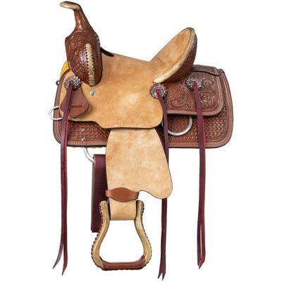 Royal King - Youth Garrison Barrel Saddle - Medium Oil