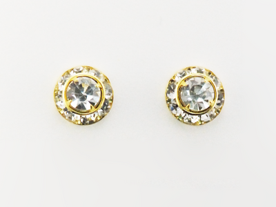 The Finishing Touch Crystal Studs - Gold - Mini