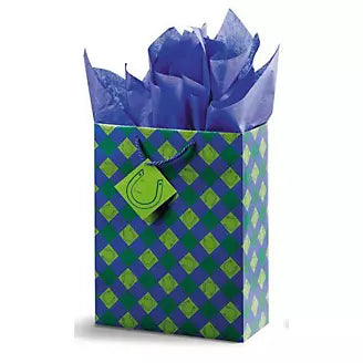 Lucky You Vertical Vogue Gift Bag Blue Green